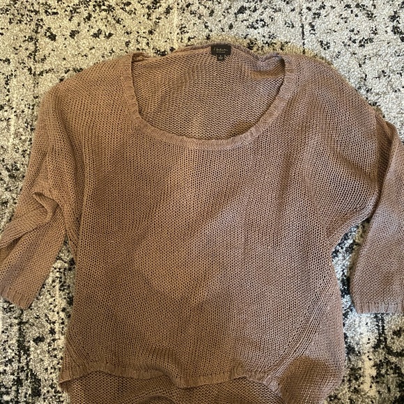Aritzia brown knit crop sweater - Picture 3 of 5